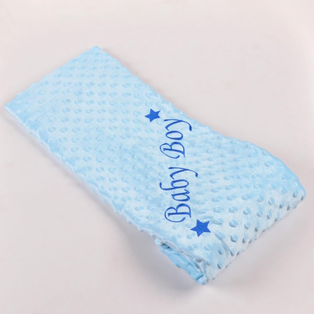 geborduurde deken - babydeken - zwanger cadeau - kinderdeken - babydeken cadeau - babyjongen - baby meisje (babyjongen (blauw))