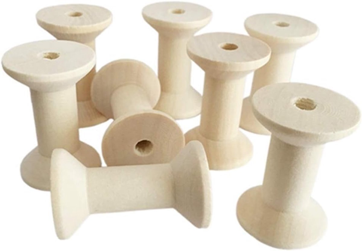spoelen 50 stuks 47 x 31 mm DIY lege spoel, natuurlijk hout