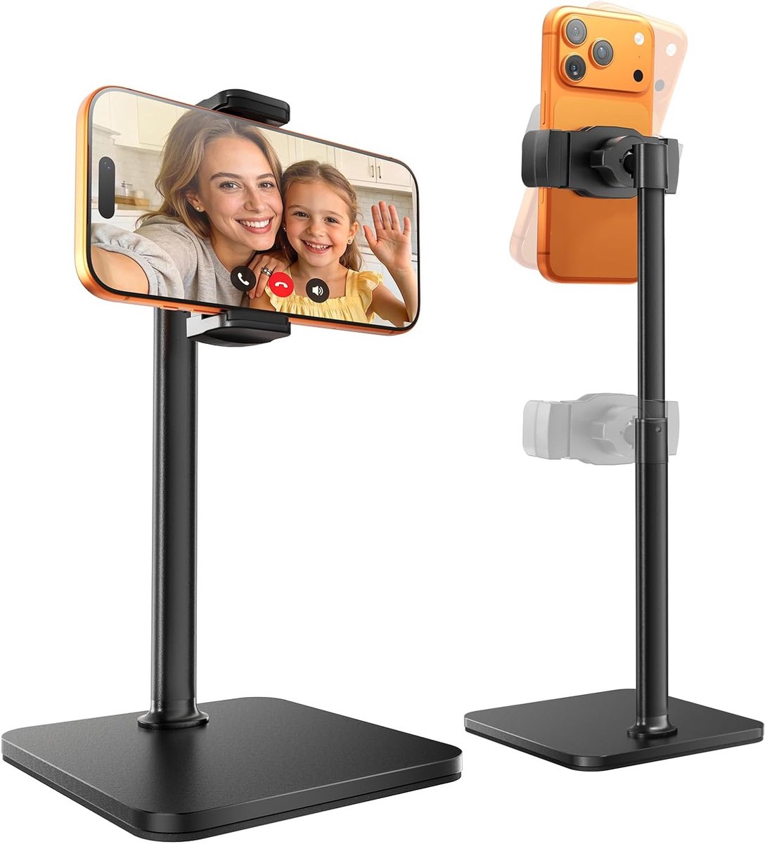 Telefoonhouder voor Bureau, Hoogteverstelbare Telefoonstandaard (8-11 Inch) voor Livestreams, Video's & TikTok – Compatibel met iPhone 17/16/15, Samsung & Smartphones van 4-7 Inch