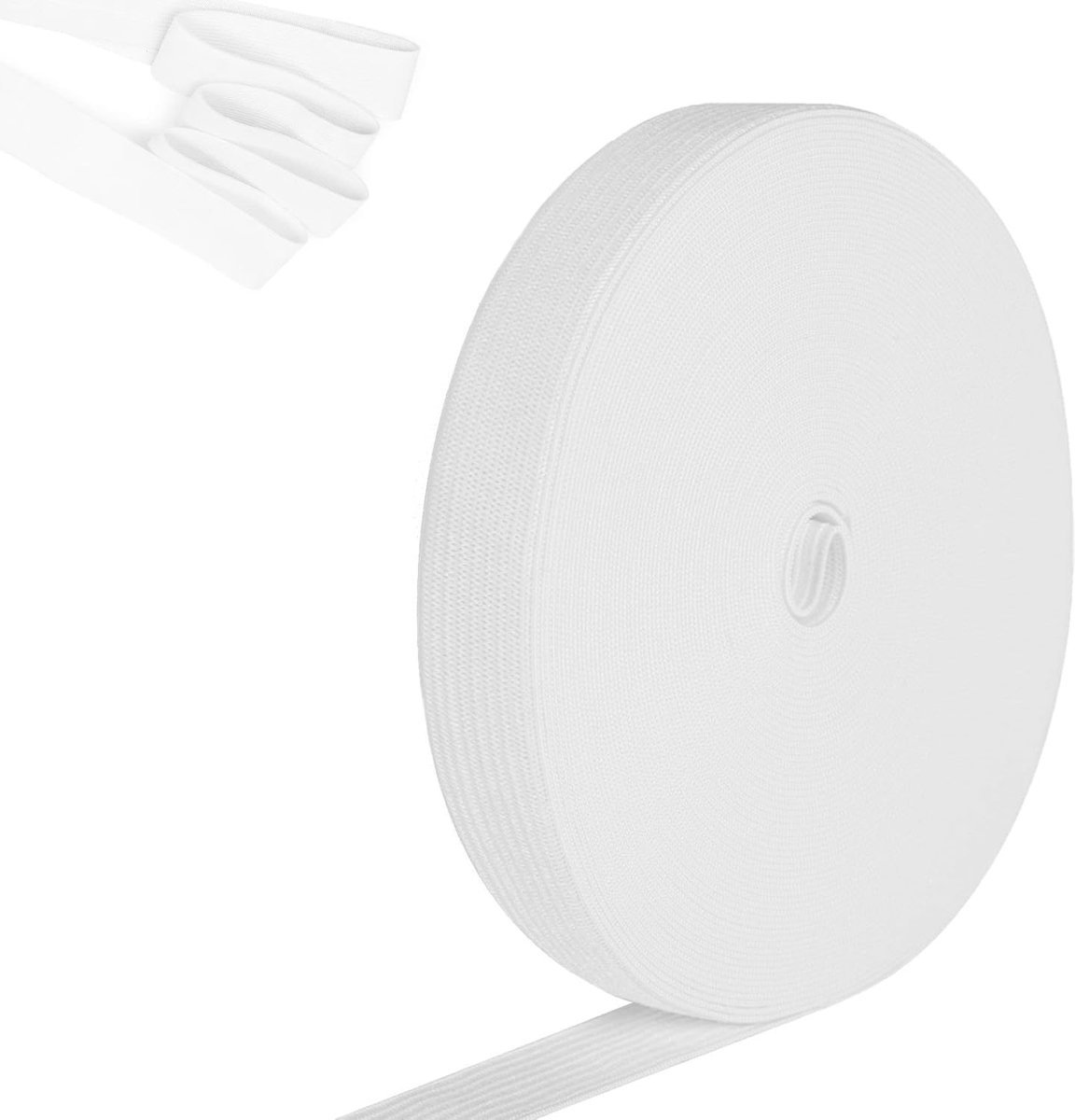 Elastische band, 10 meter elastisch band, 15 mm breed elastiek, voor broeksband, huishouden DIY handwerk, wit