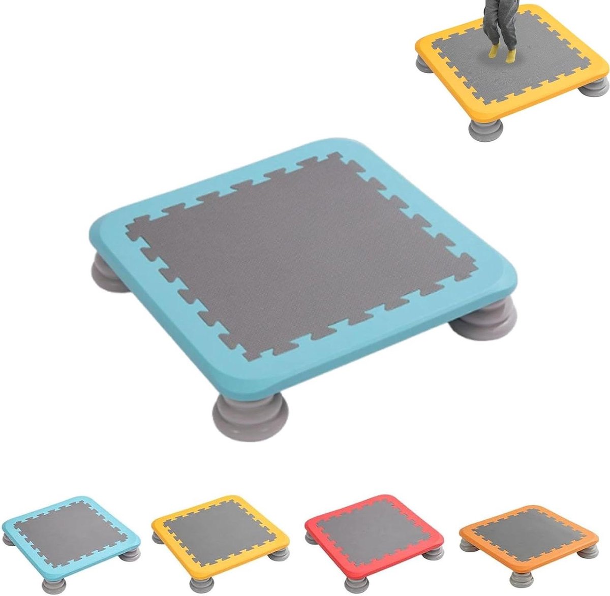 Mini Trampoline - Rebounder Balans - Binnen Buiten - Snelle Installatie - 25 Inch - Blauw