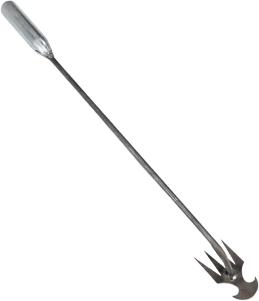 Onkruidtrekker Tuingereedschap - Onkruidverwijderaar Staal - Moestuinieren Onderhoud - Gesmeed Staal - 36 x 12 x 8 cm - Zilver