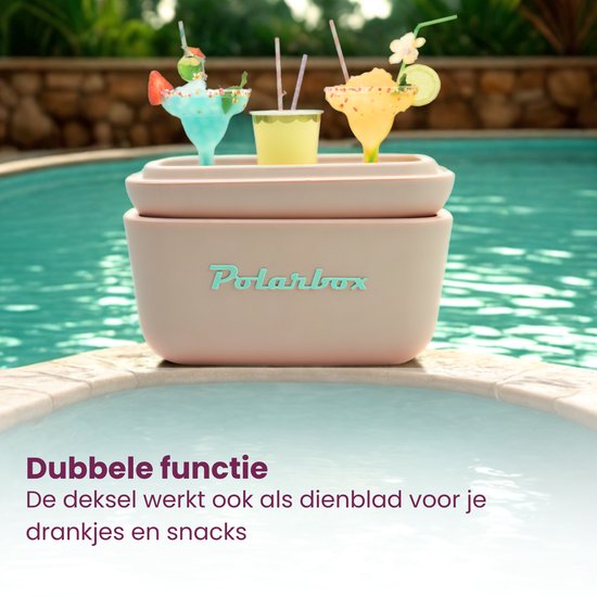 Polarbox Koelbox met schouderband 20L - 46x32x30cm - Lime-Lilac van Polarbox — afbeelding 5