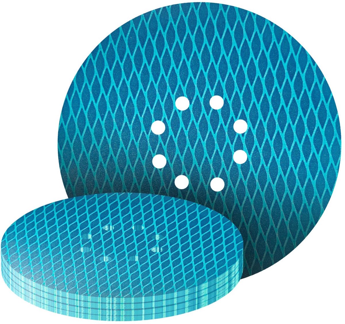 20 stuks 225 mm klittenband schuurpapier, excentrische schuurschijven, 8-gaats korrel 240 diamantvorm schuurpads, schuurmiddelbestand tegen toevoegingen voor excentrische schuurmac