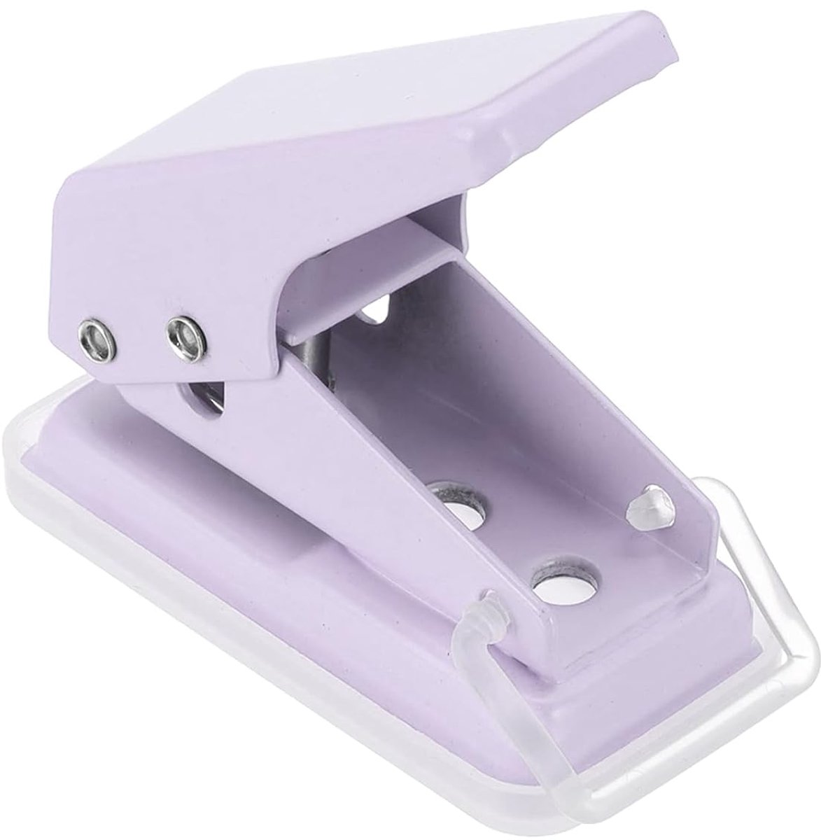 1/4" eengats pons, mini draagbare kleine perforator, 6 vellen gatcapaciteit, metaal, papierstans voor dag doe-het-zelf knutselen, scrapbook, ticket, paars