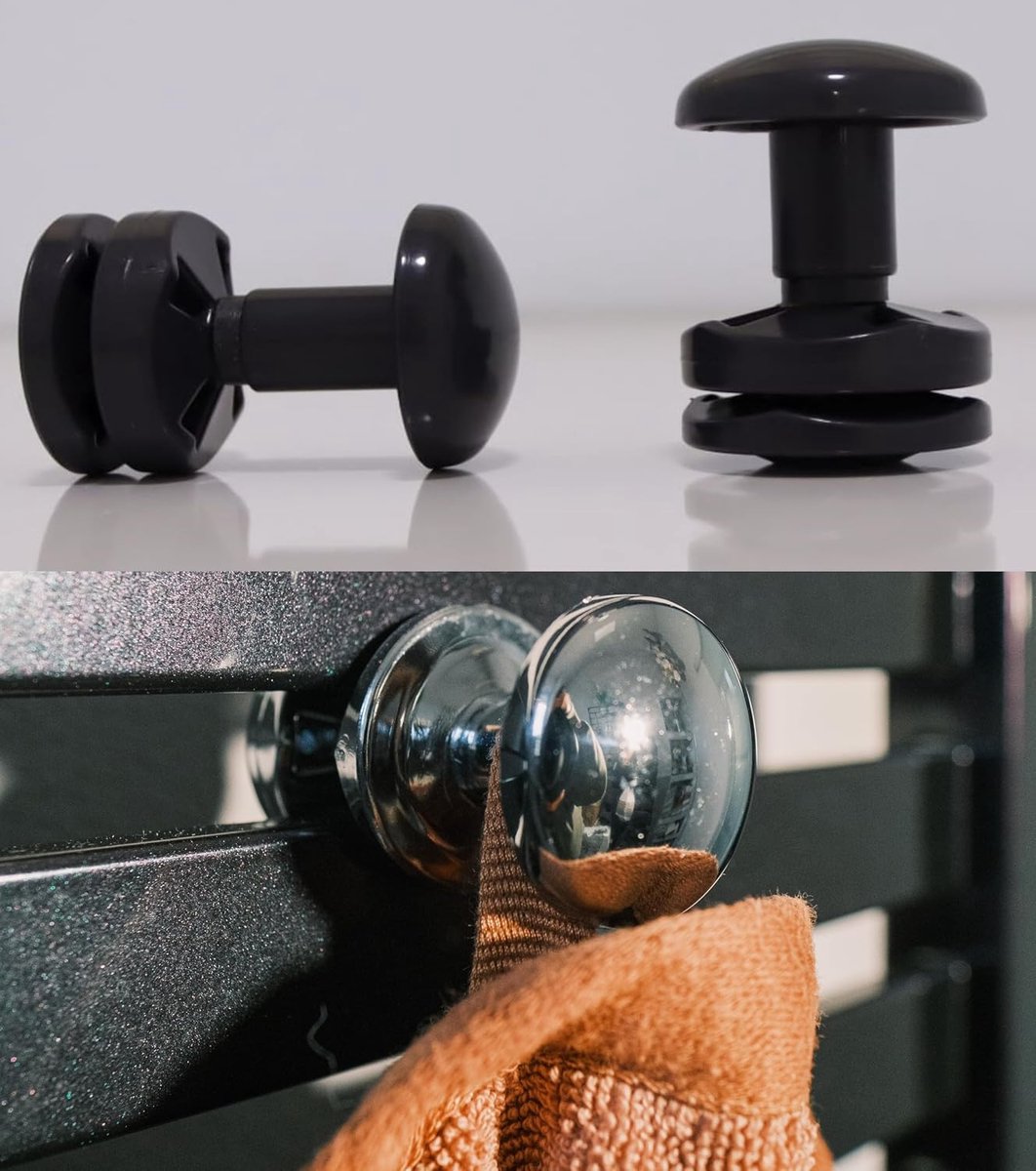 Handdoekhouder Handdoekknop - wit - chroom - zwart - Handdoekhaken Badjashouder voor radiator Badkamerradiator 2er set (zwart, Type 1)