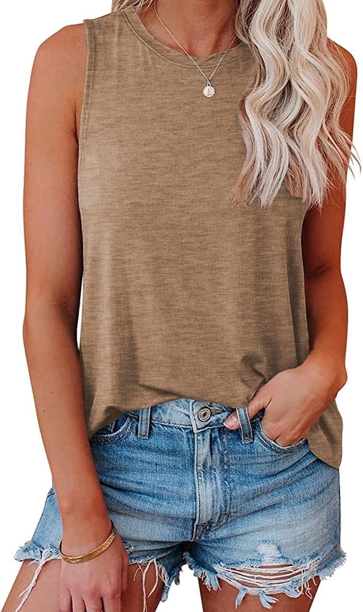 Casual Cami Tanktops Losse Fit Zomer Mouwloos Hemdje Vest T-shirts