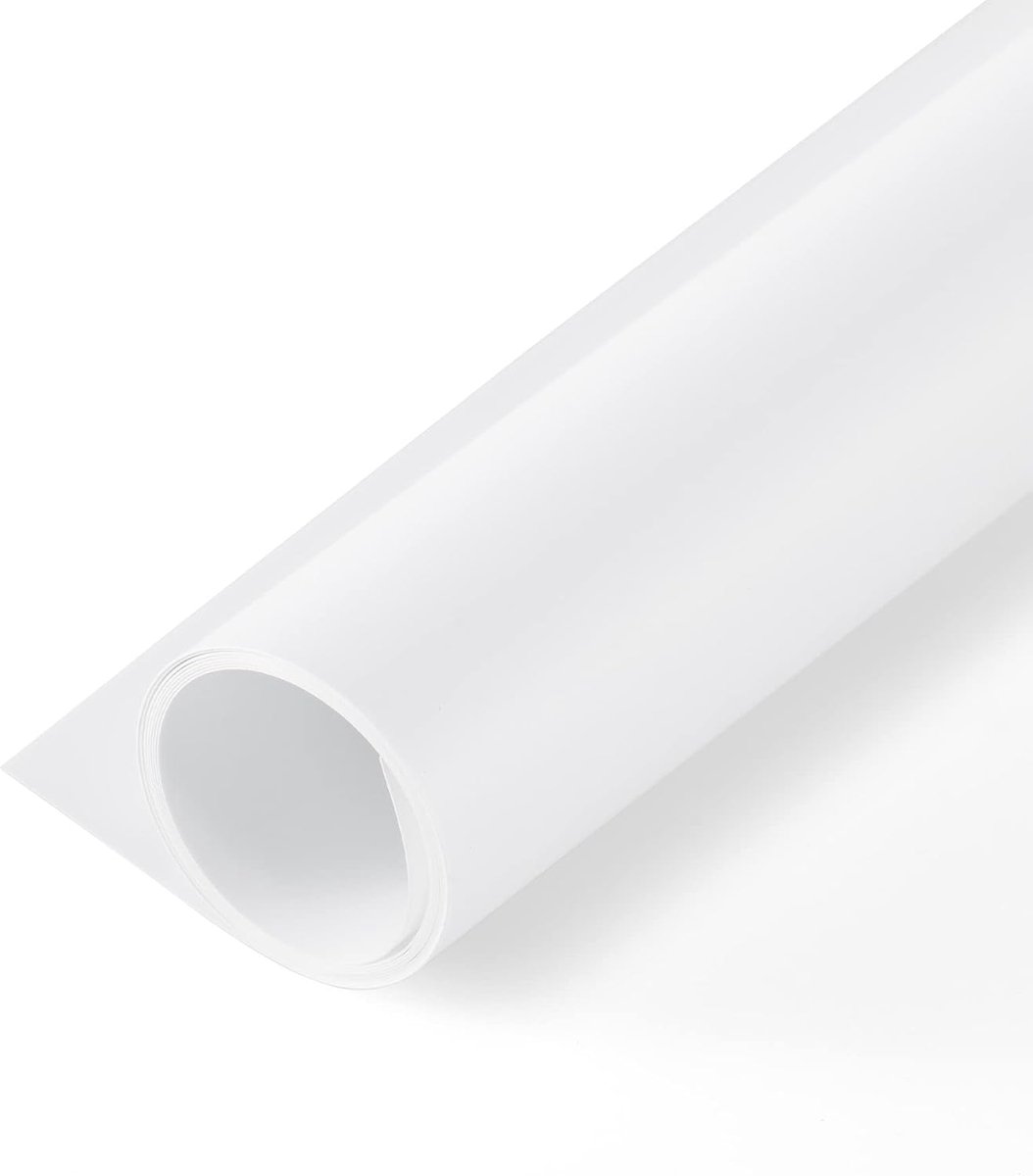 PVC Fotografie Achtergrond 120 x 300 cm Wit Waterdicht | Mat Gladde Achtergrond voor Fotostudio Portret Voedsel Huisdier Producten Cosmetische Fotografie Backdrop