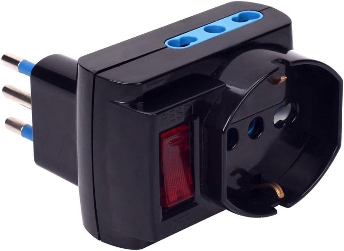 Pool Multisize adapter zwart met stekker