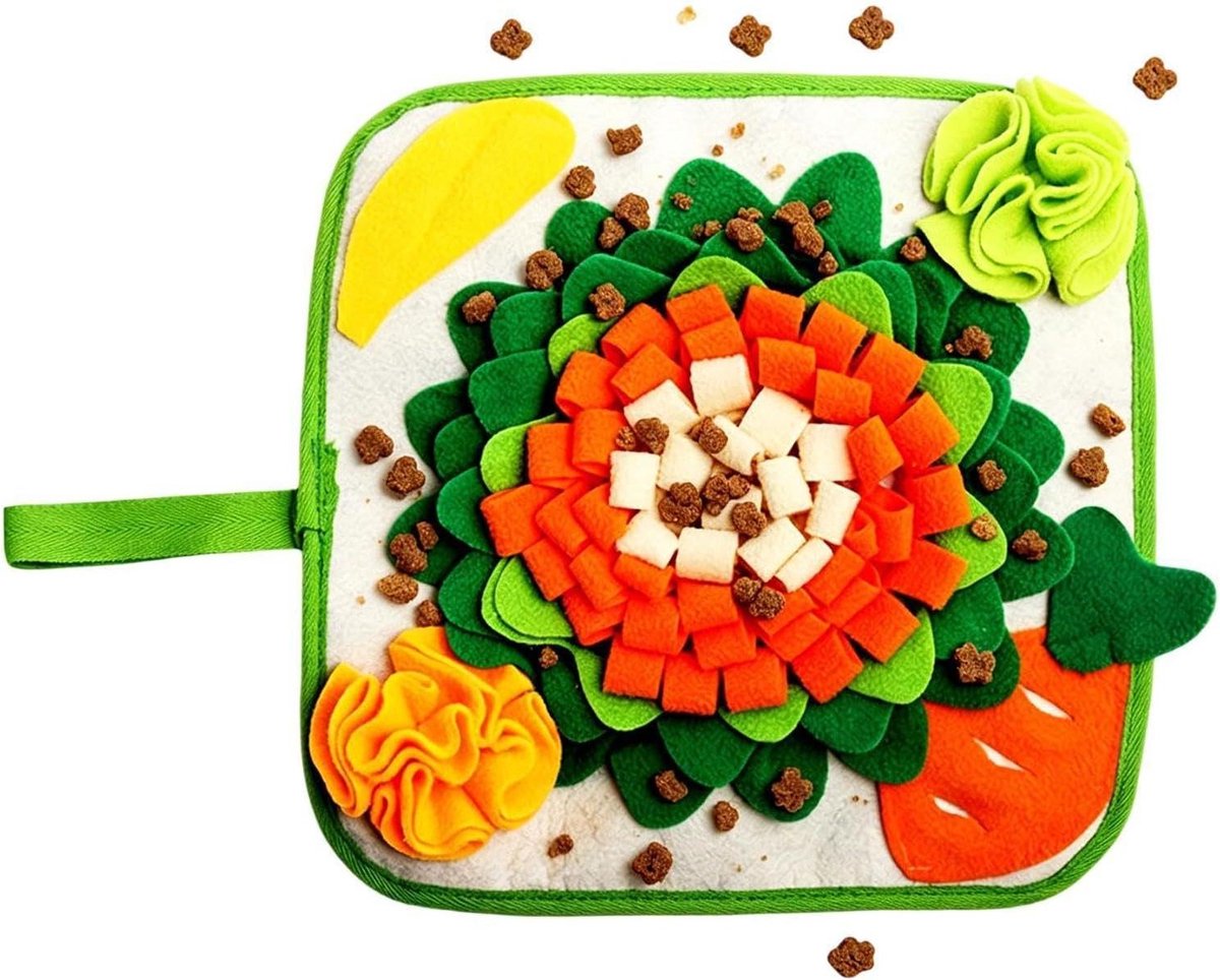 Konijn Snuffelmat - Voedsel Puzzel Speeltje - Mentale Stimulatie - Slow Feeding Ontwerp - 32 x 15 x 2 cm