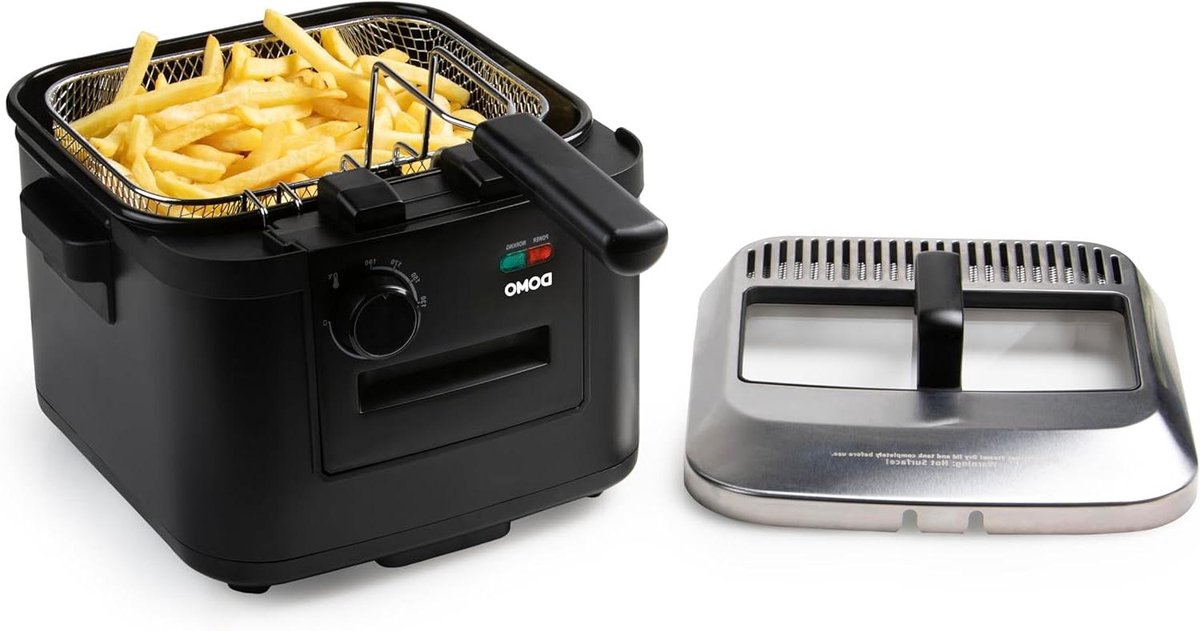 Elektrische Friteuse - Frituurpan XL - Grote porties maken - Koude zone technologie - 4 Liter capaciteit - Zwart