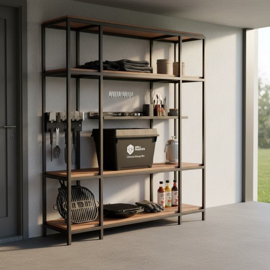 Grill Fanatics Houtskool Opbergbox 60 x 40 x 42 cm - Vochtbestendig van Grill Fanatics — afbeelding 2