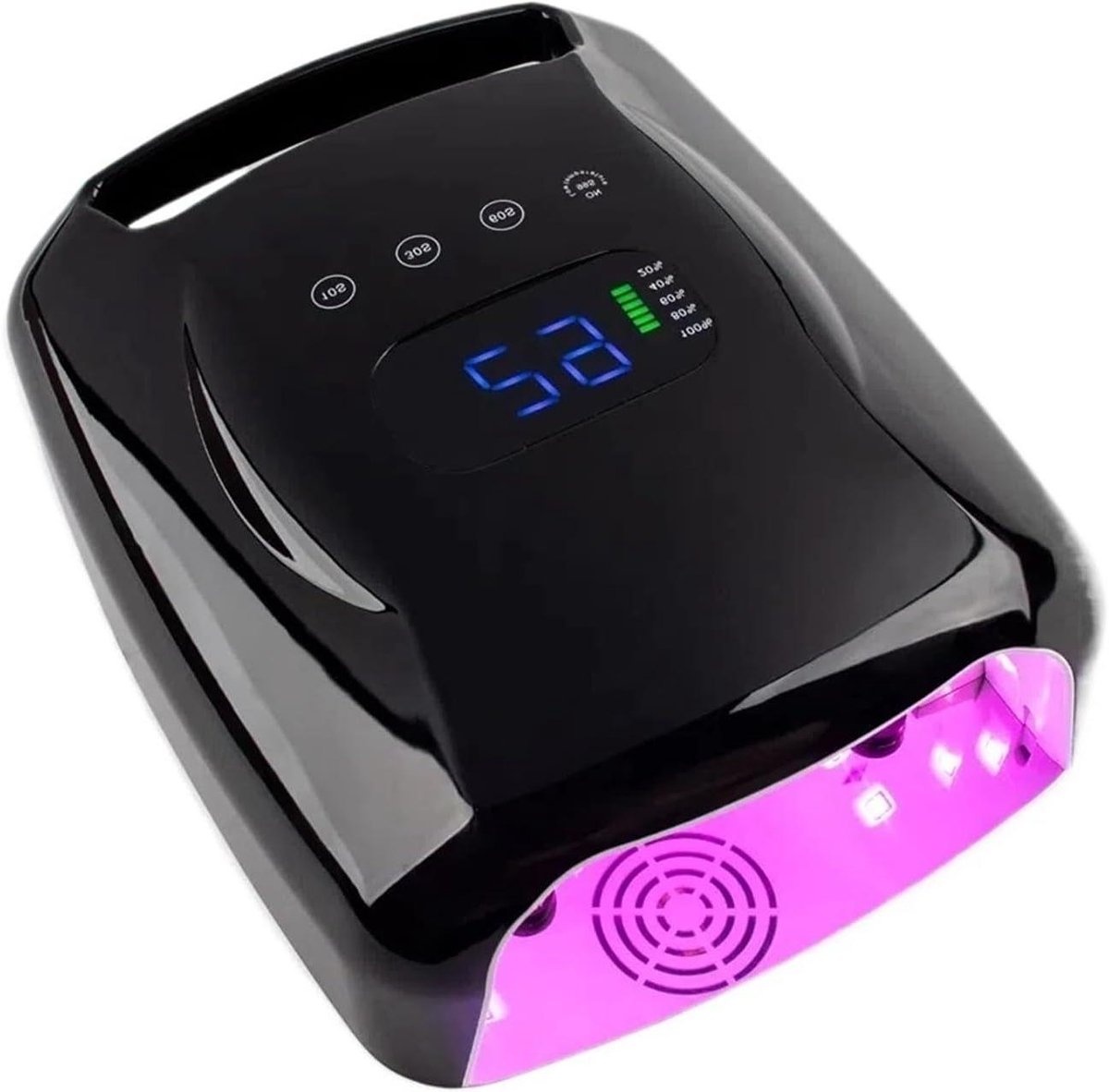 Nagellamp UV LED - Nageldroger Manicure - Gellak Uitharden - Oplaadbaar Roodlicht - 96W - Zwart
