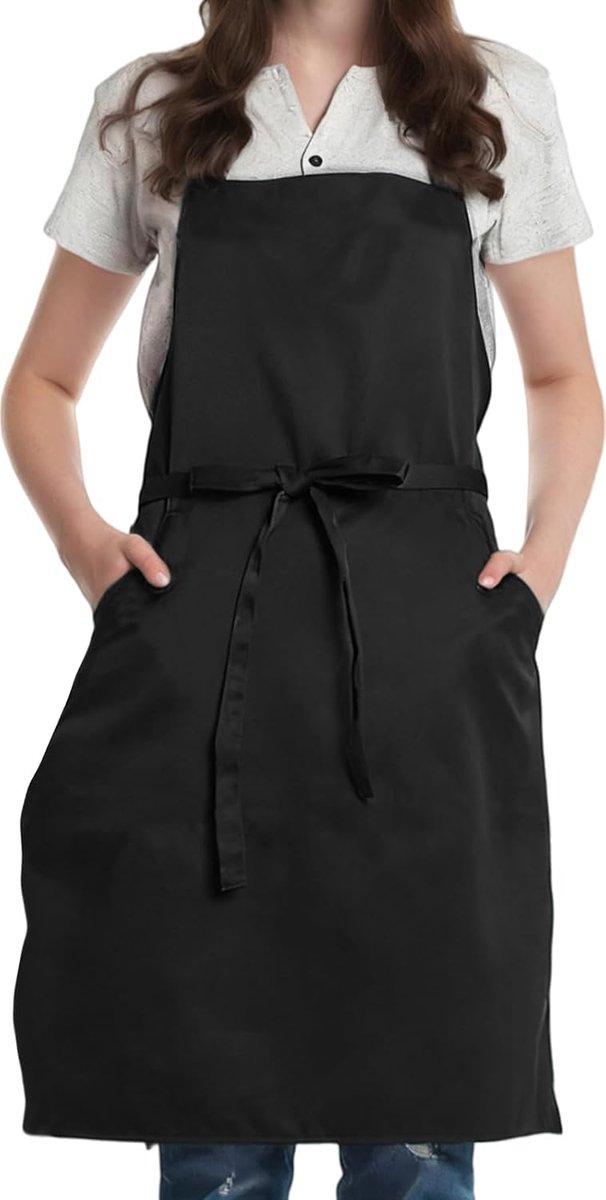 Schorten, uniseks schorten met tas voor keuken, koken, grillen, koffie, restaurant