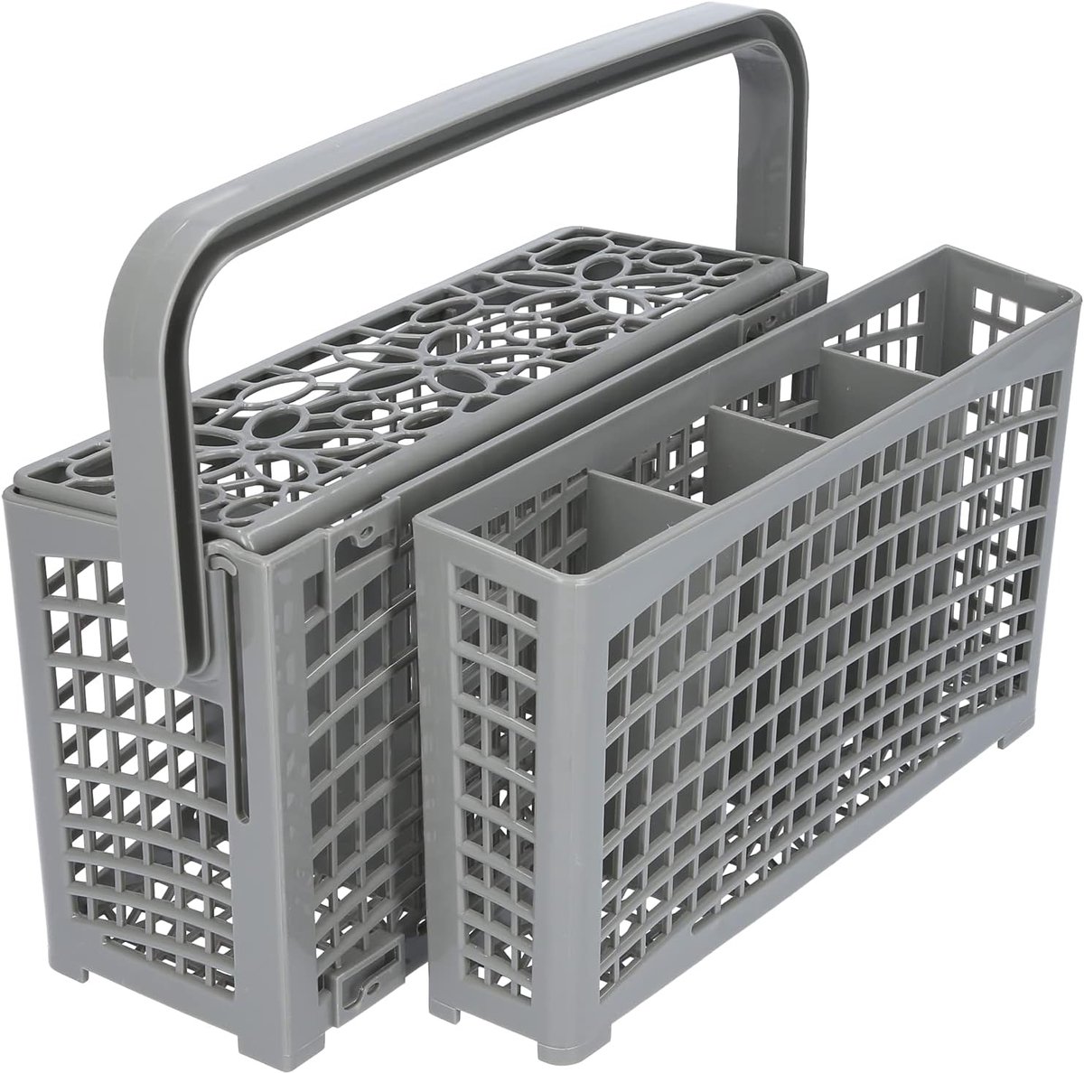 - 2 in 1 universele deelbare bestekkorf geschikt voor vele Bosch, Siemens, Miele, AEG en Neff vaatwassers en vaatwasmachines, 23,0 cm x (8,5 cm + 4,5 cm) x 13,5 cm