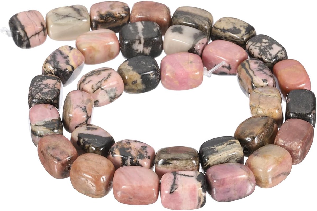 Kralen, 15 inch 12x8mm kubusvormige losse semi-spacer kralen kristal agaat kraal voor armband ketting sieraden maken, rood zwart