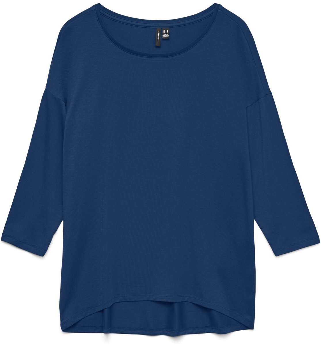 VERO MODA - Dames t-shirt - Maat L - Vrouwen - MARINE - Lyocell