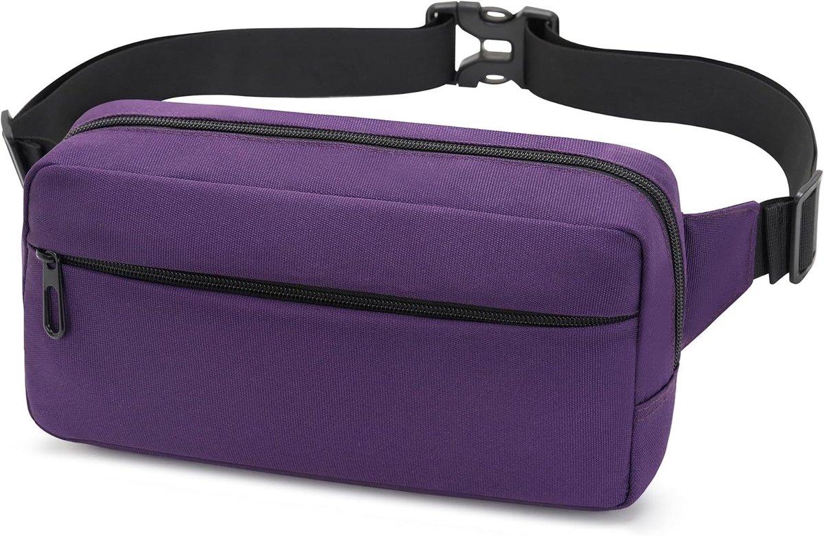 SnelShoppen - Grote Capaciteit Heuptas met Waterdicht Bumbag voor Mannen en Vrouwen - Verstelbare Strap in Paars voor Outdoor, Hardlopen, Hiking en Jo