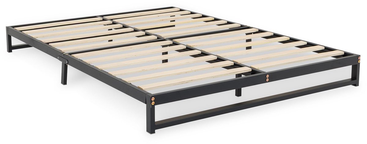 MITI-futonbed van metaal, 140 x 190 cm – zwart