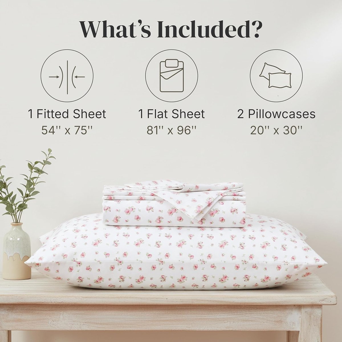 SnelShoppen - Luxe Microfiber Beddegoedset - Zijdezachte en Kreukvrije Lakens - Inclusief Flat Sheet, Diepe Pocket Fitted Sheet en 2 Kussenslopen - Iv