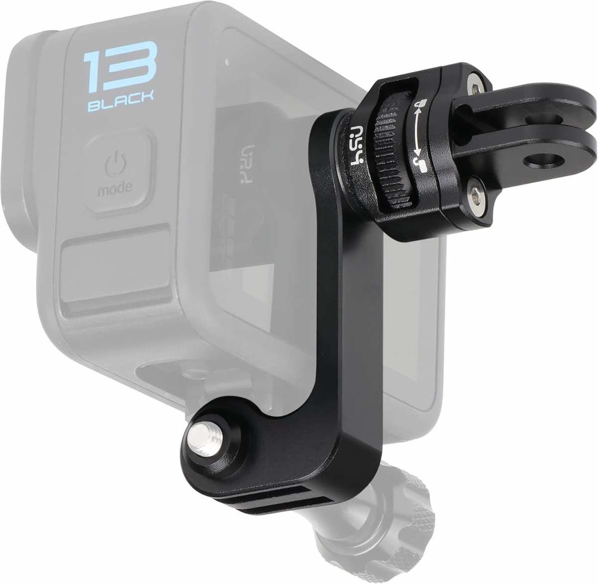 SnelShoppen - HSU Rotatable Action Camera 360° Rotating Adapter voor POV Shooting, Compatibel met GoPro, Osmo Action, Insta 360, Ideaal voor Fietsen,