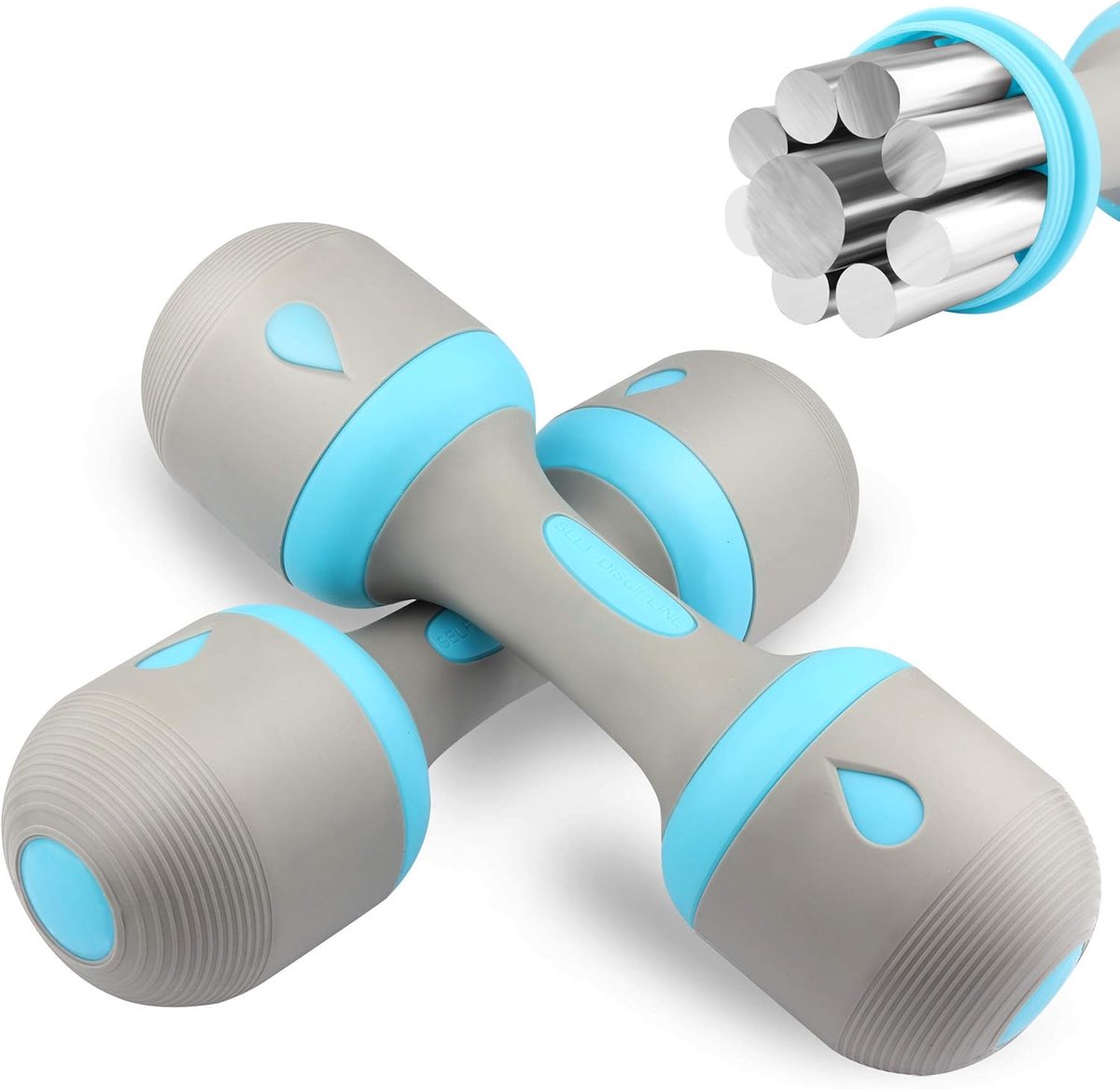 SnelShoppen - Verstelbare Dumbbell Gewichten Set, 5-in-1 van 1 tot 5kg, Antislip Neopreen Handvat, Ideaal voor Thuis, Sportschool, Kantoor