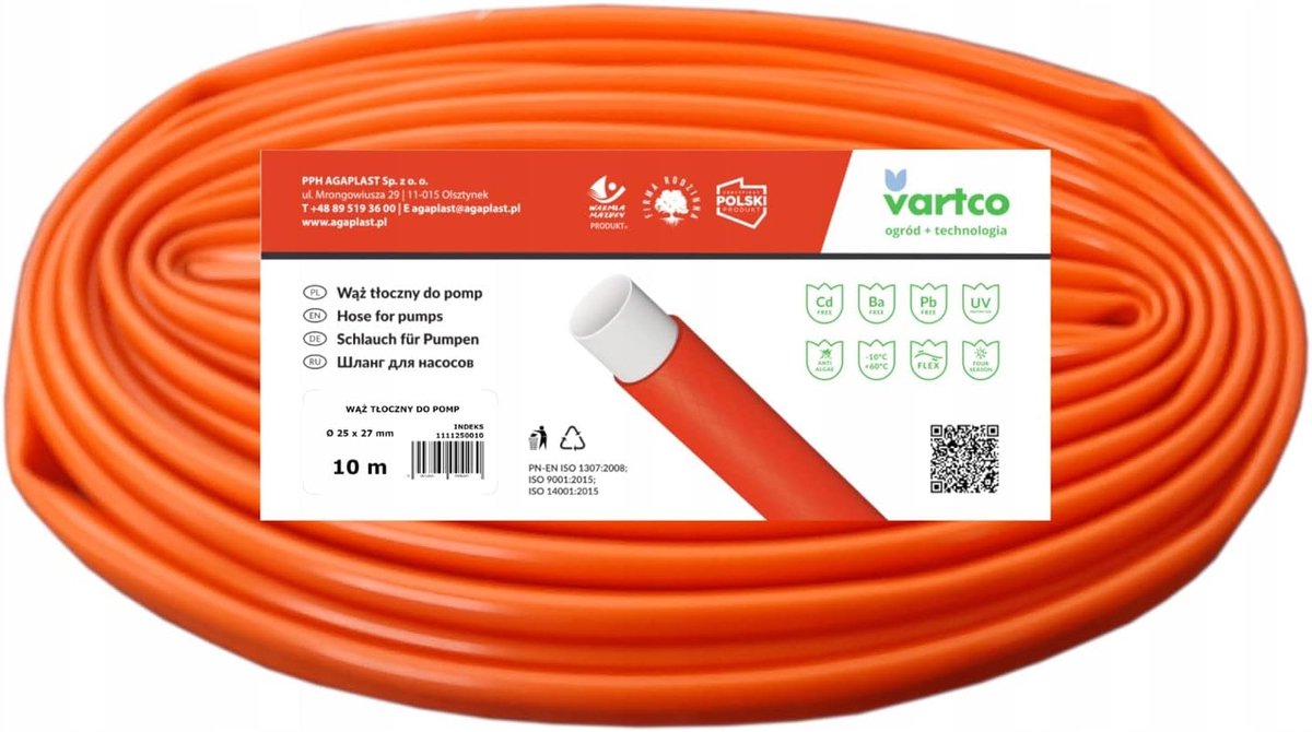 SnelShoppen - 2 Laags Dompelpomp Afvoerslang UV Bestendig Flexibele Slang 1 Inch 25mm 10m voor Water, Vloeistoffen, Afvalwater, Tuin en Camping