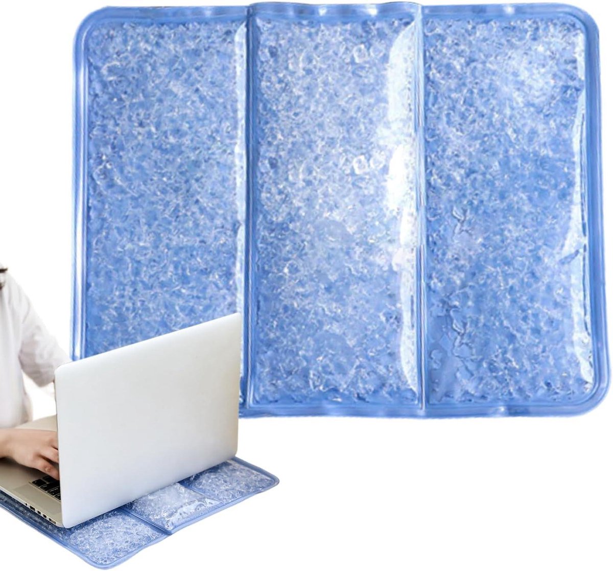 Ice Pad - Koelmat Zitkussen - Verkoelend Comfort - Herbruikbaar Waterpad - 40 x 32 cm - Blauw