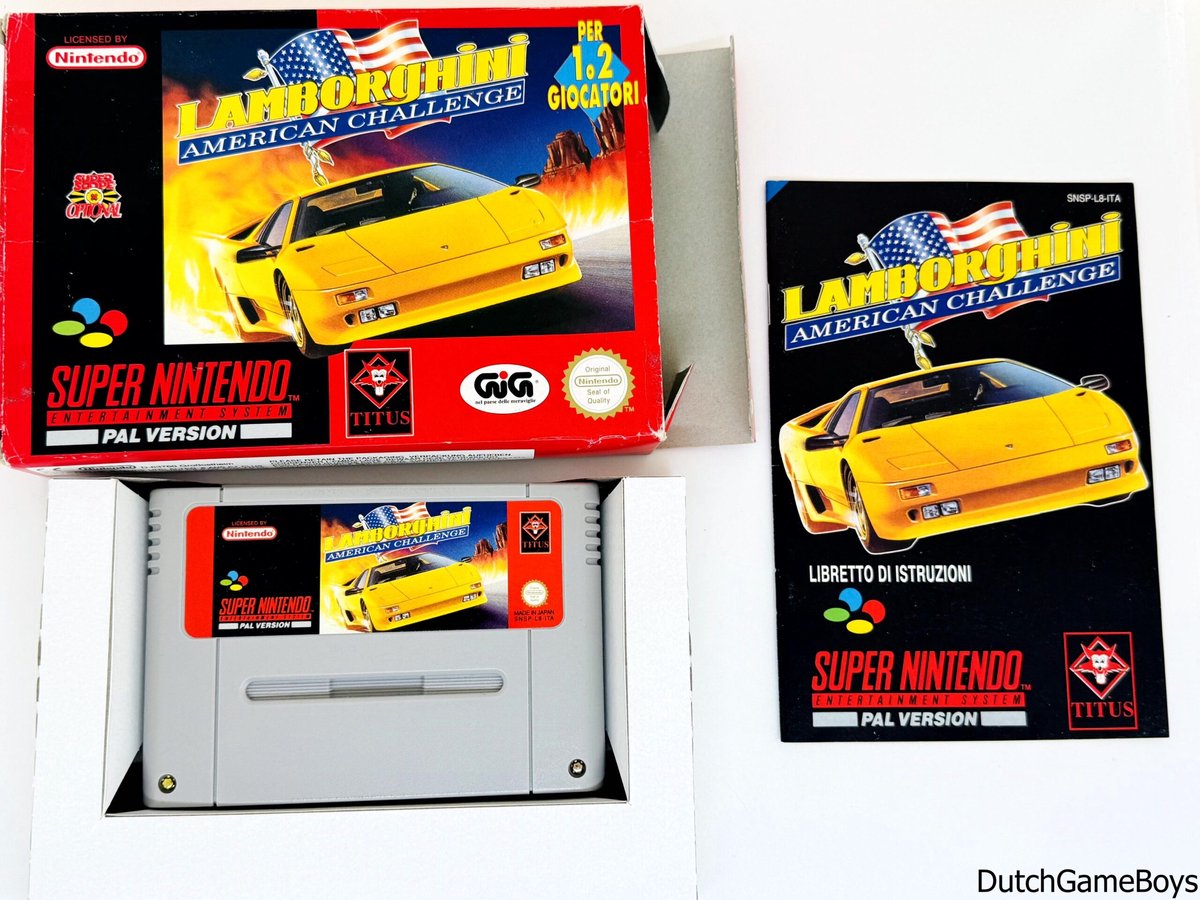 Lamborghini: American Challenge - Super Nintendo [SNES] Game PAL