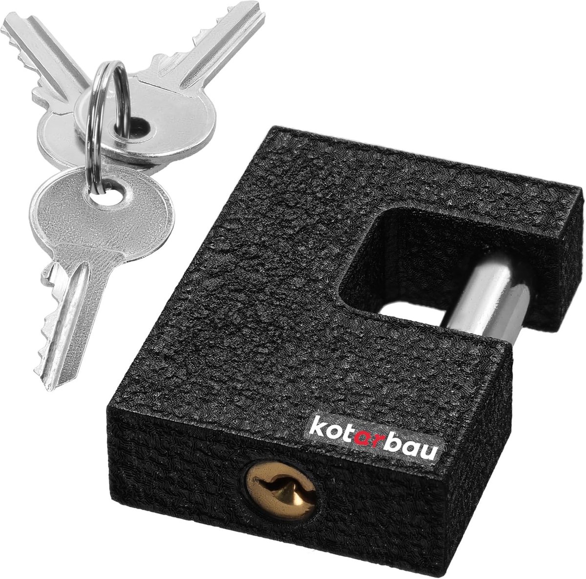 SnelShoppen - Cast Iron Padlock 60mm - Monoblock Hangslot - Versterkt Beveiliging - Gehard Staal - Ideaal voor Tuin, Schuur, Camping en Meer