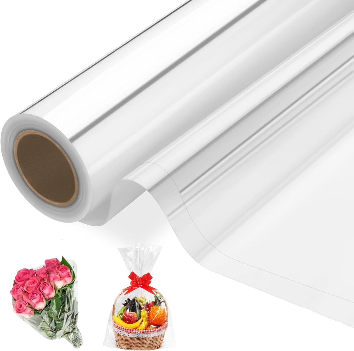 SnelShoppen - Heldere Cellofaan Rol 2 - Transparante Verpakkingsfolie voor Feestjes, Cadeaus, Tuin en Keuken - Ideaal voor Decoratie, Bescherming en C