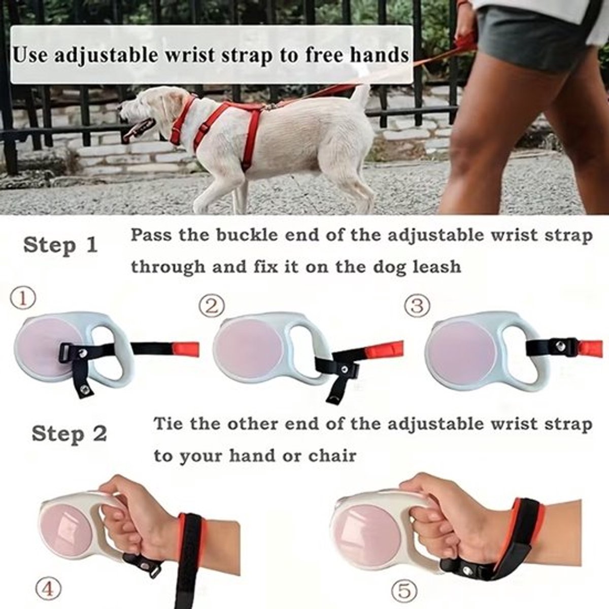 Ontsnapping armband voor honden - Handvat - Honden - Wandelen - Anti ontsnapping