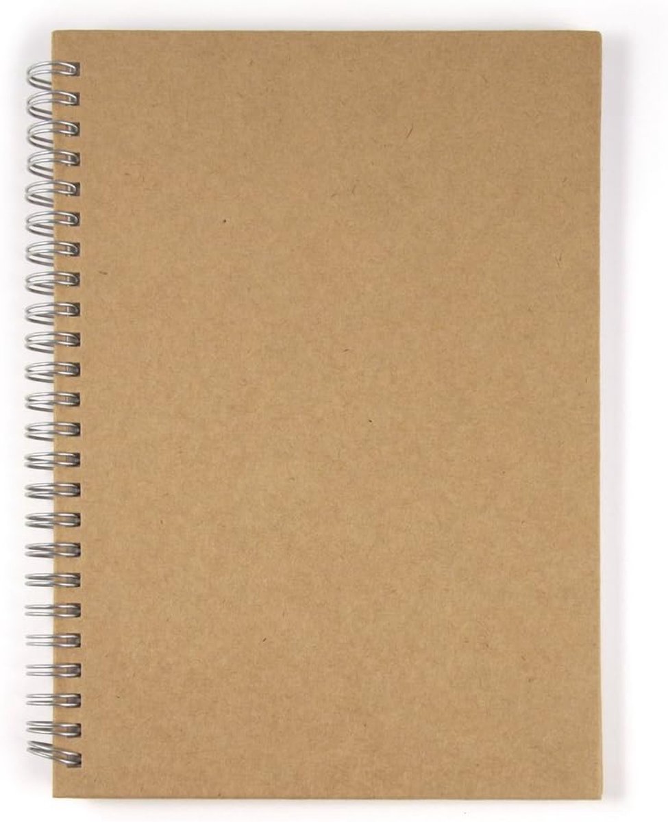 Thijox - Notitieboek A5 Landscape, Wit, 60 Pagina's, Spiraalgebonden, Ideaal voor Scrapbooking, Journaling, Creatief Gebruik, 70 g/m2