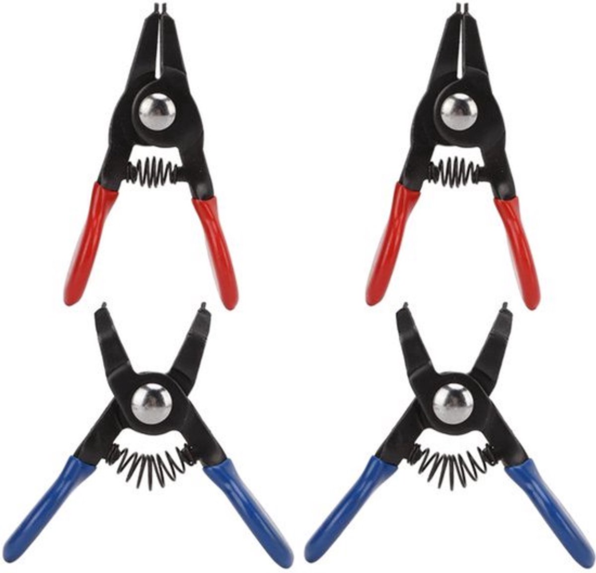 Mini Circuit Ring Pliers Set - Universele 4-delige Metalen Pliers - Klein en Veerbelast