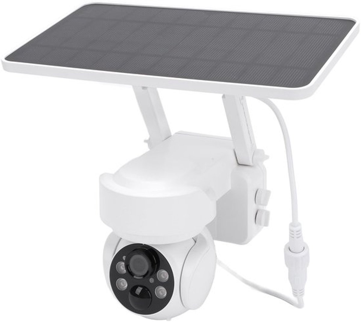 2MP Ring Camera voor Buiten Draadloos - WIFI Ring Camera voor Buiten Zonne- / Accu-Aangedreven, Beveiligingscamera's met 360° Visie, Nachtzicht, Dubbel