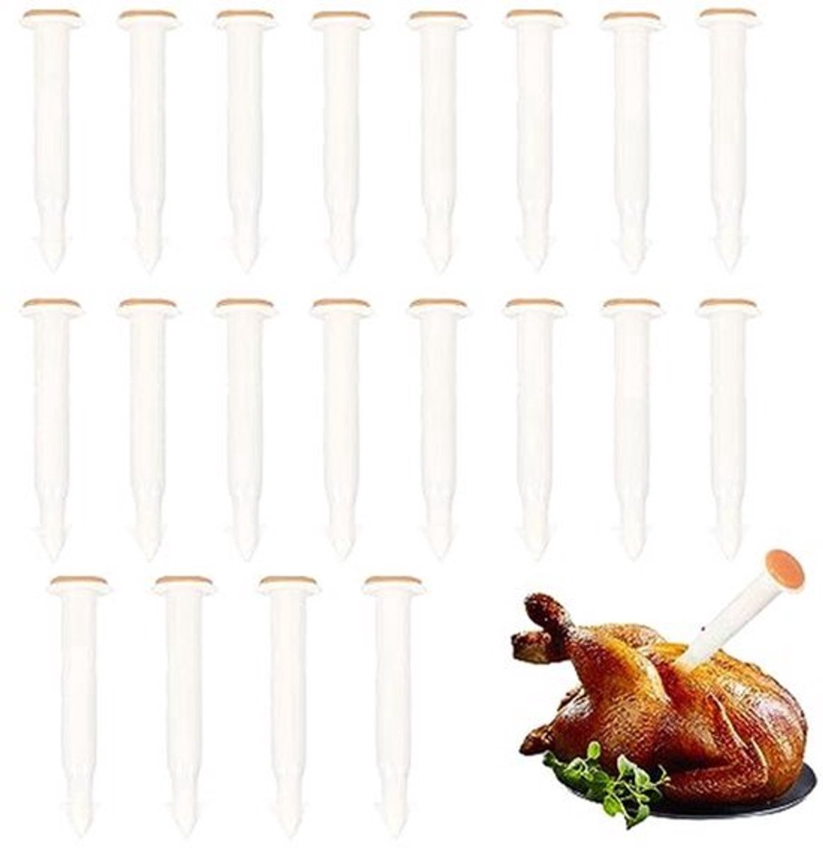Turkije Timer 20 Stuks Gevogelte Thermometer met Kleurcode