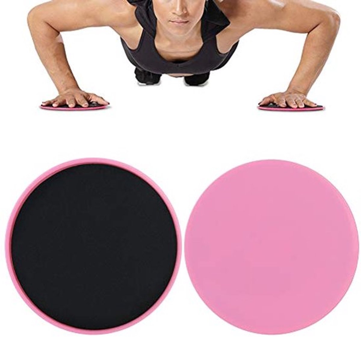 Glijdende Fitness Fitness Disc Cross-fit Sliding Disc voor Core Versterking (Roze)