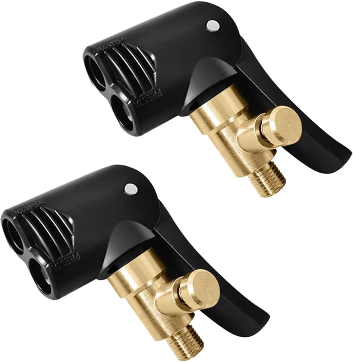 SnelShoppen - 2-in-1 Adapter Franse Ventiel, Fietspomp Adapter voor Auto, Motor, Fiets, Robuuste Messing Tyre Valve Compressor, 2 Stuks