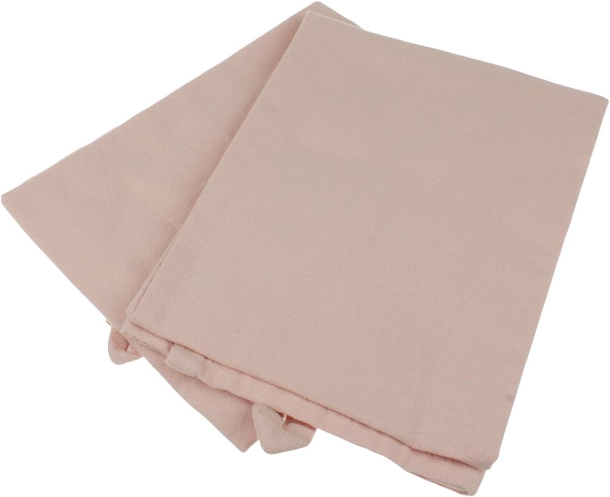 SnelShoppen - Keukenhanddoeken Set van 2 - Rozige Kleur - 100% Katoen - Steen Gewassen - Absorberende Theedoeken - 50 x 70 cm - Modern & Elegant - Per