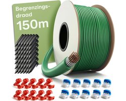SnelShoppen - Praknu Boundary Wire Robotic Lawnmower Set 150m - Universaal Compatibel Installatiepakket voor Robotmaaiers - Incl. Pegs, Verbindingen &
