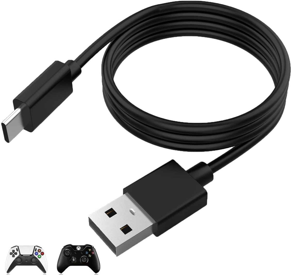 SnelShoppen - USB C Oplaadkabel 1,8 m voor Xbox Series X/S en PS5 Controllers - Compatibel met Switch Console en Pro Controller - Ideaal voor Gamers