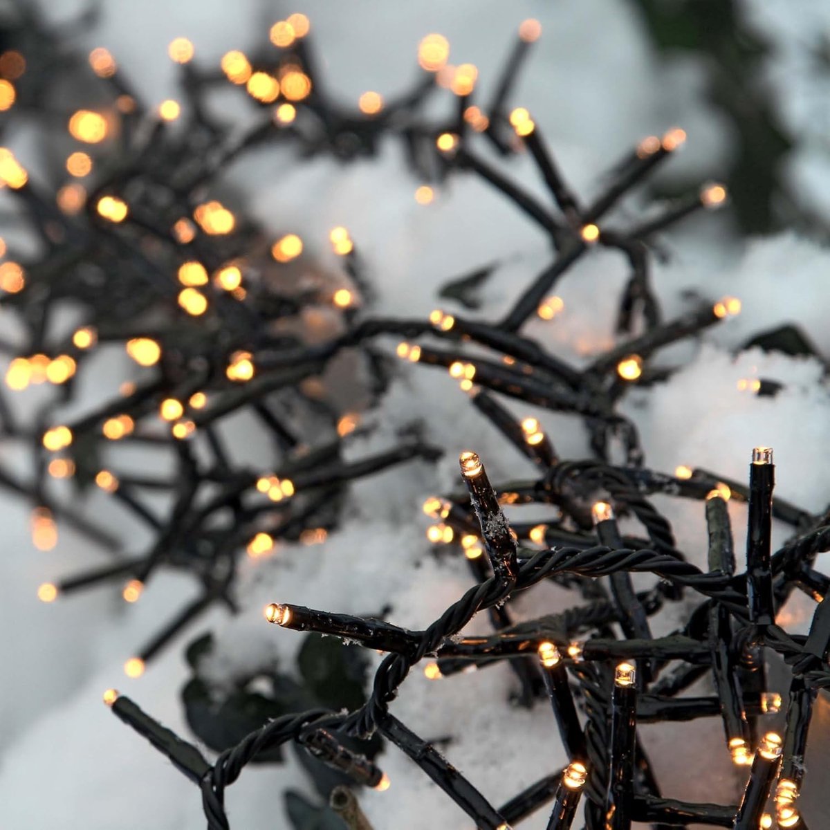 SnelShoppen - Fairy Lights Buiten 800 LEDs Warm Wit LED Snoerlicht 16m Zwart - Feestverlichting voor Tuin, Balkon, Patio, Kerstboom en Buitenactivitei