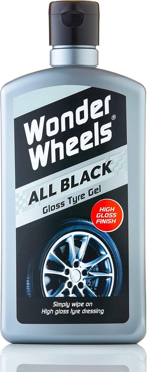 SnelShoppen - All Black Tyre Gel 500 ml - Hoogglans Banden- en Velgenreiniger - Revitaliseert en Beschermt - Weerbestendig - Perfect voor Auto-onderho