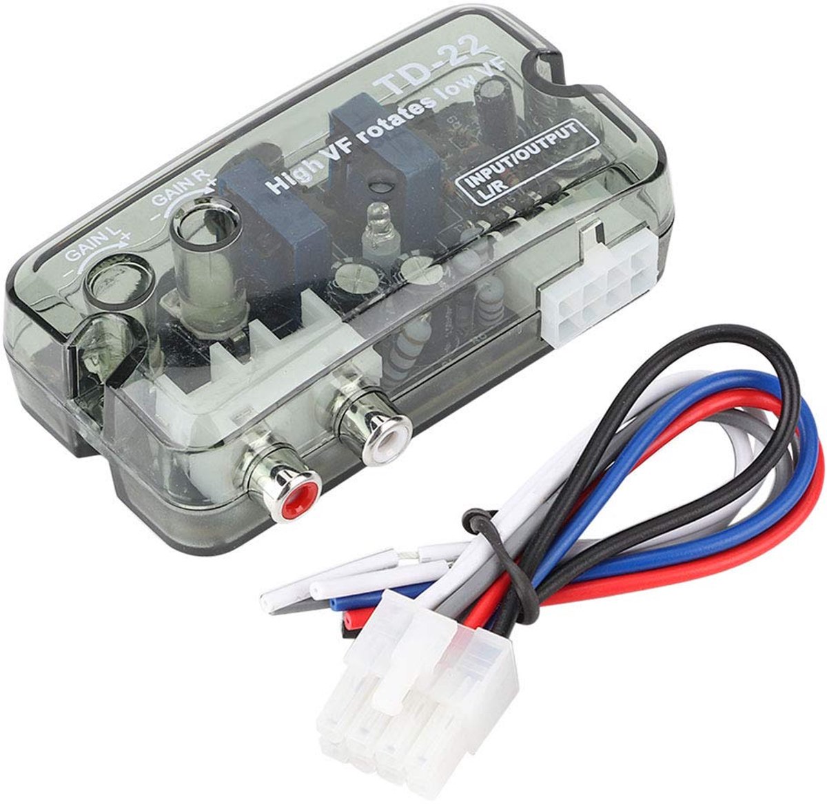 SnelShoppen - Car Stereo Speak Delay Signal Hi-Low Level Converter - Hoog naar Laag Lijn Luidspreker Adapter voor Auto Amplifier Subwoofer CD Speler -