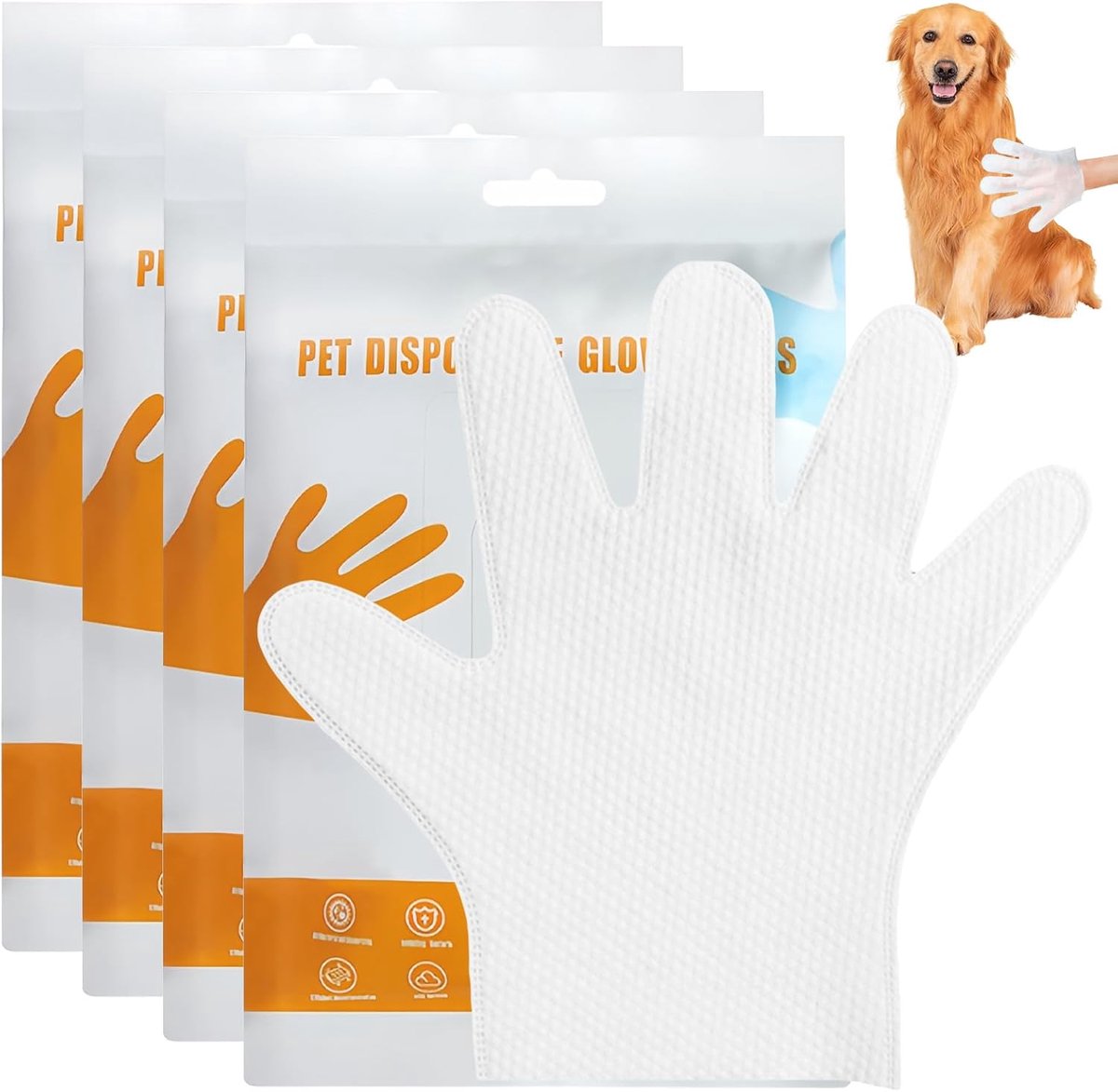 SnelShoppen - Pet Wipes voor Honden en Katten, Wegwerp Wasdoekjes voor Dierenverzorging, Geurverwijderende Doekjes voor Pootjes, Vacht, Oren, Poep en