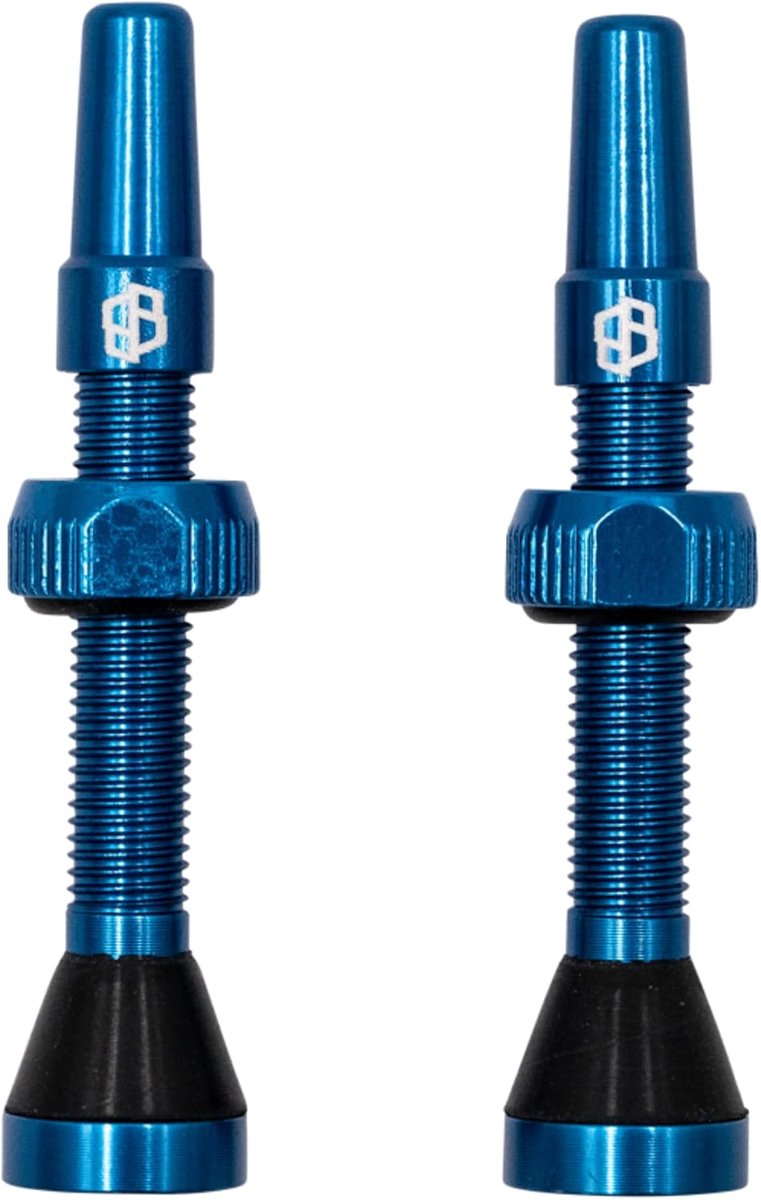 SnelShoppen - Tubeless Valve Set Blauw, Fietsventiel voor Tubeless Banden, Geschikt voor Mountainbike en Racefiets, Lichtgewicht Aluminium, Profession
