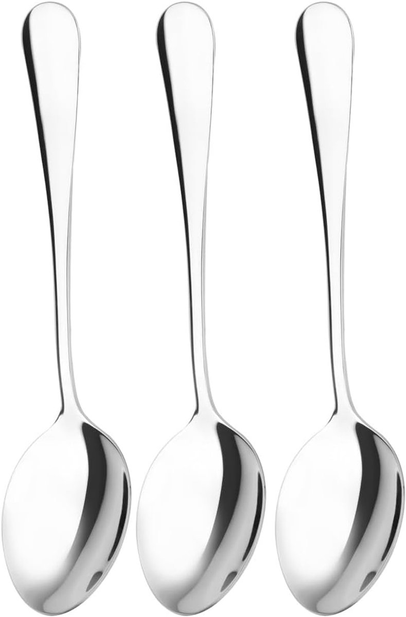 SnelShoppen - Set van 3 RVS 304 Soeplep, Dinerlepel, Tafellepel 17 cm - Hoogwaardige en Duurzame Lepels voor Keuken en Diner