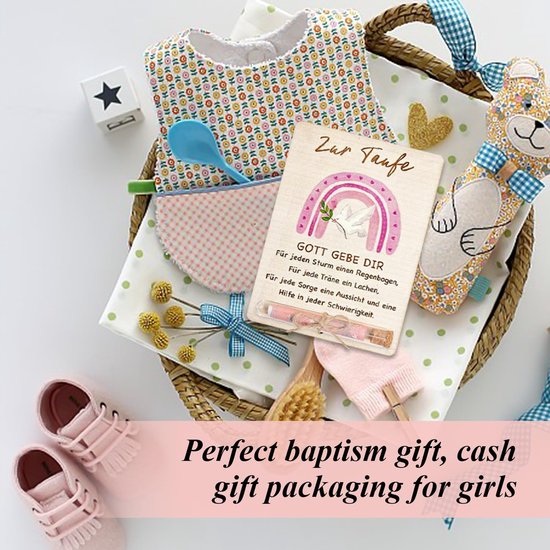 SnelShoppen - Set Baby Naam Cadeaus met Roze Tas, Houten Naam Gift, Sieraad Verpakking, Armband Doosje, Doopgift voor Meisjes, Feestelijke Souvenir — afbeelding 5