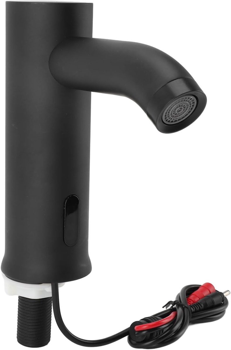 SnelShoppen - Touchless Bewegingssensor Kraan Automatische Wastafelkraan met Infraroodsensor - Waterbesparend - Zwart - Voor Badkamer en Keuken