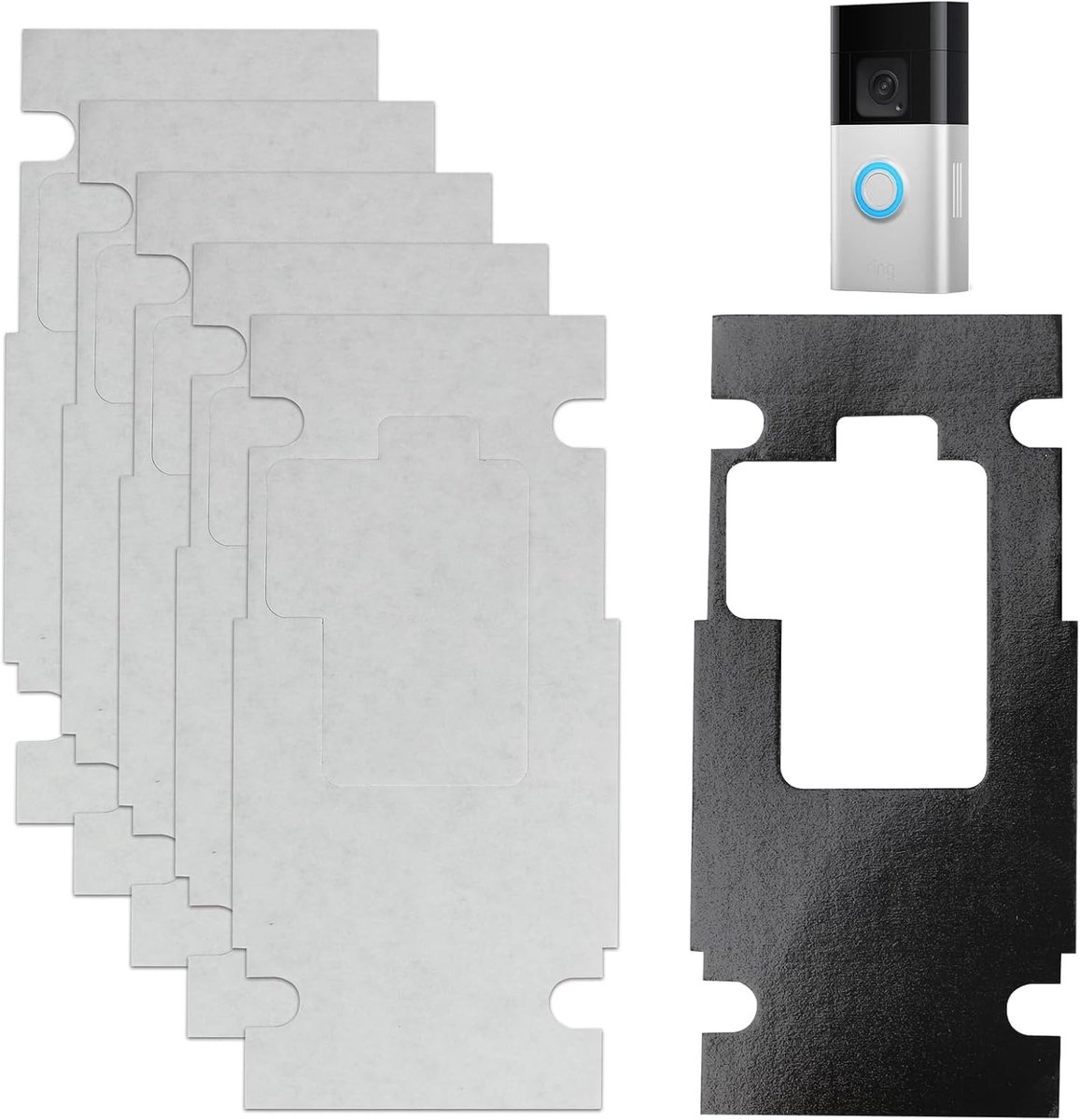 SnelShoppen - Doorbelhouder Zelfklevende Pads Voor Draadloze Video Deurbellen, 6 Stuks, Sterke Plakpads, Wandmontage Accessoires Voor Deurbel, Perfect